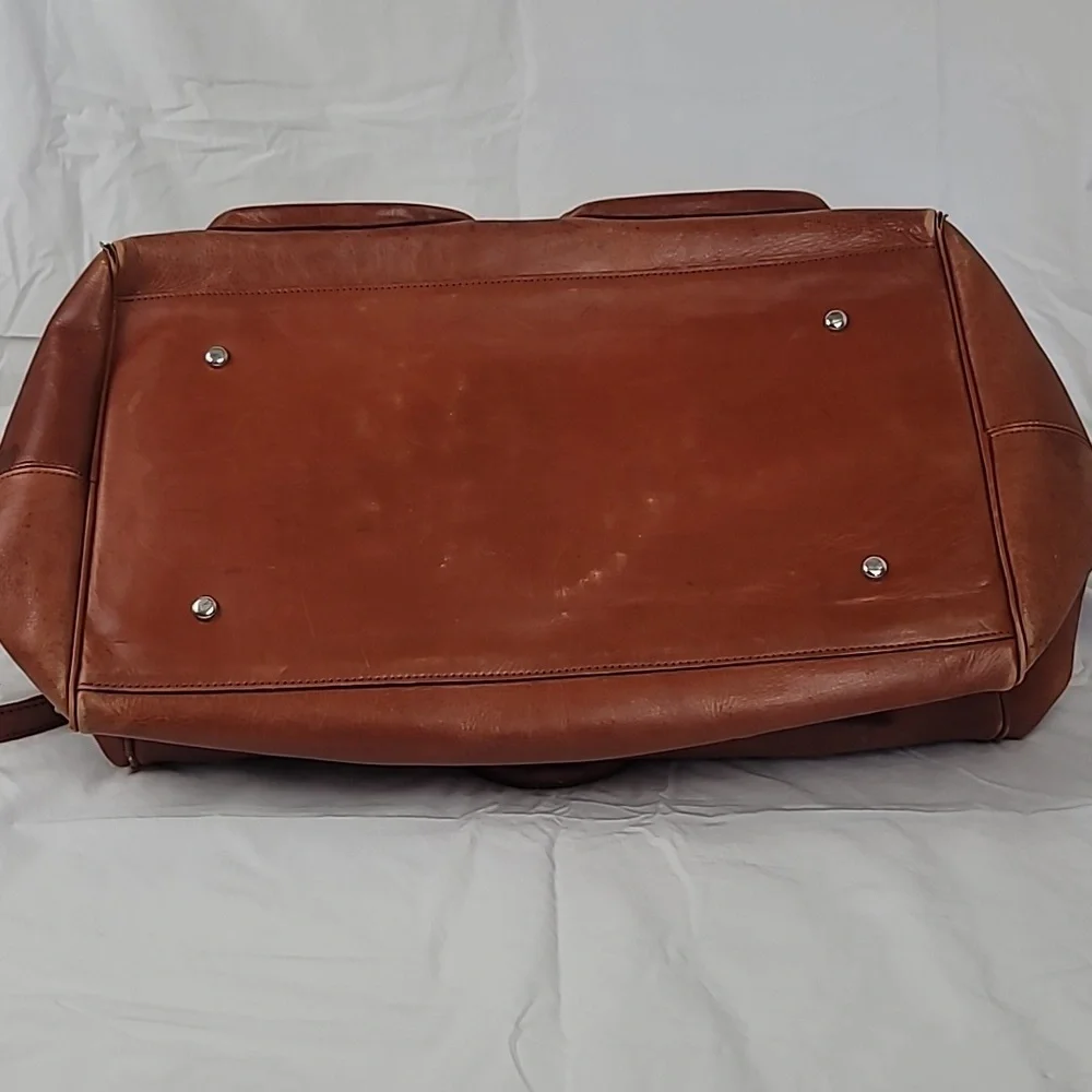 Vintage American West Hand Tooled Luggage Bag, Travel Bag, Carry-On Duffel Large - Picture 14 of 16